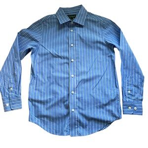 Boys Ralph Lauren Blue Button Down Shirt, Size 12